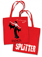 Splitter Stofftasche Fangs Rot (10er Pack)