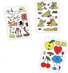 Tattoos (9er Set) mit drei Motiven - TA-RO0001